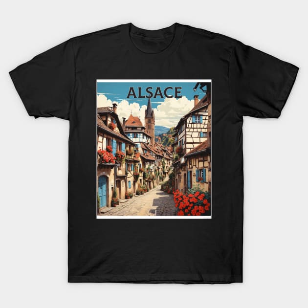 Alsace France Vintage Poster Tourism 3 T-Shirt by TravelersGems